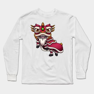 Lion Dance Chinese New Year Long Sleeve T-Shirt